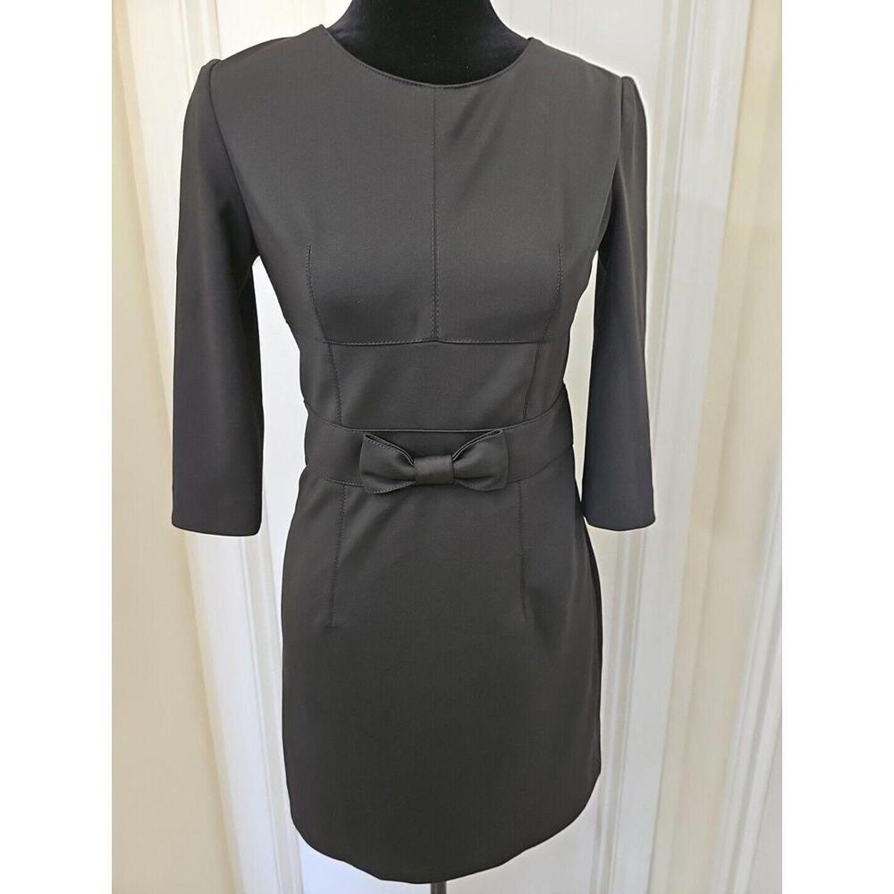Little Black Dress Bow Detail Women's size US6 36IT Quiet Luxury Feminine